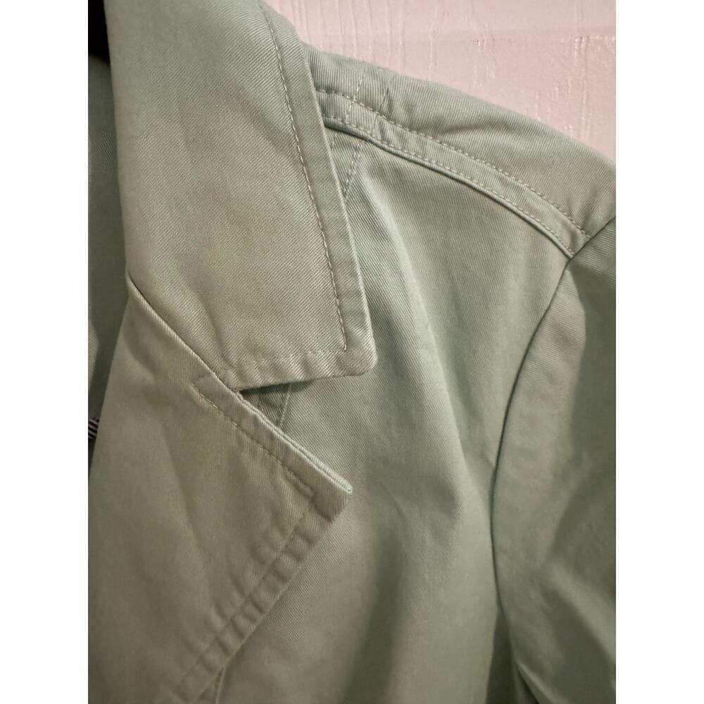 Joan Rivers New Cotton Signature Twill Cinched Back Blazer Green Medium Petite - Picture 10 of 13
